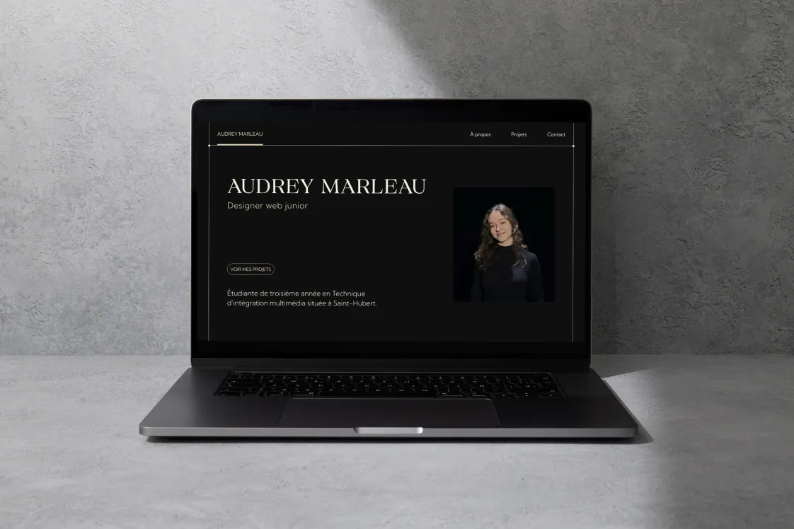 Mockup de mon portfolio